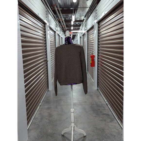 Yessica Size XL Beige Knit Scoop Neck With Zipper Sweater Cardigan - Picture 6 of 10